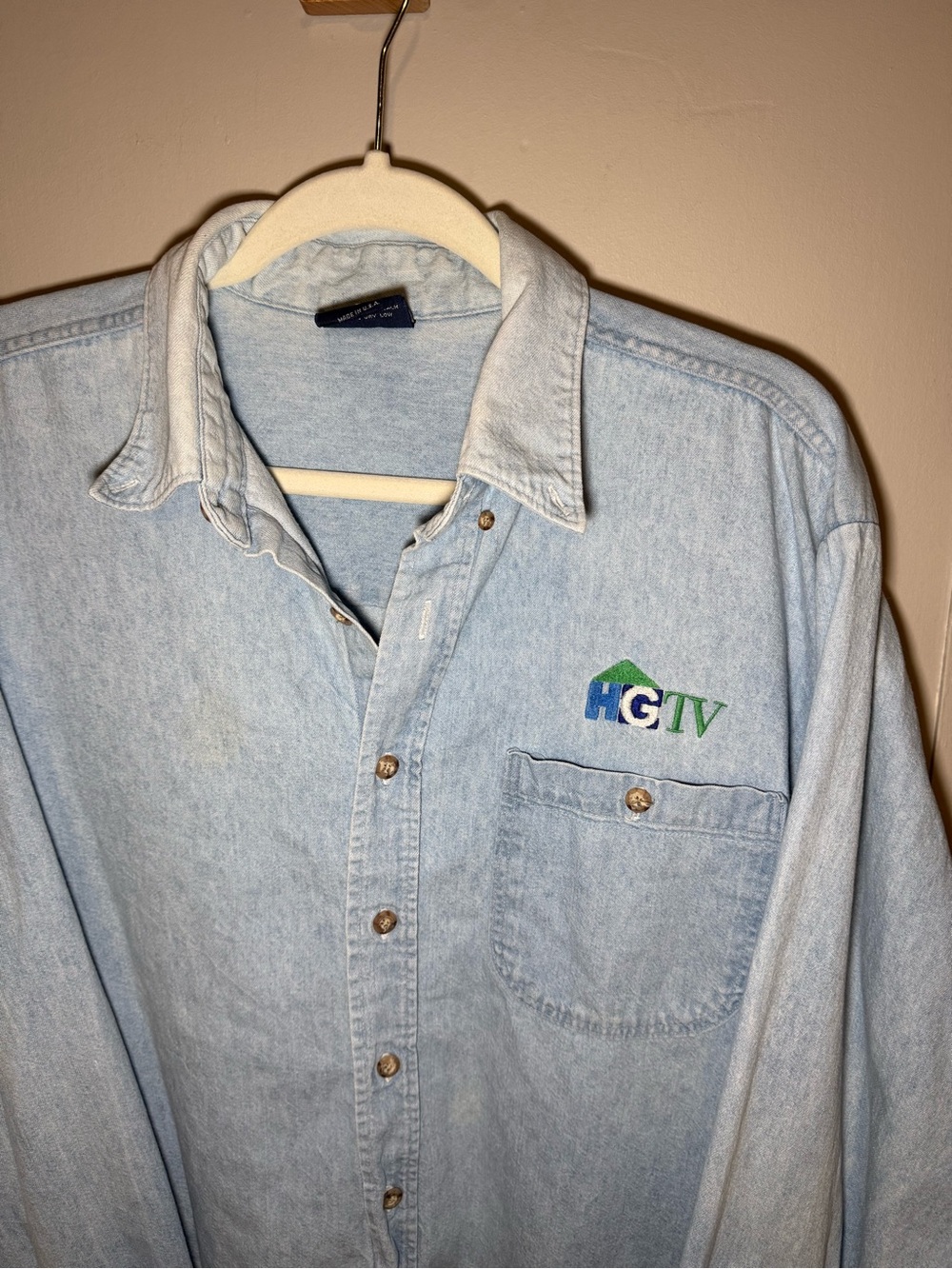 Vintage Denim Button-Up Shirt